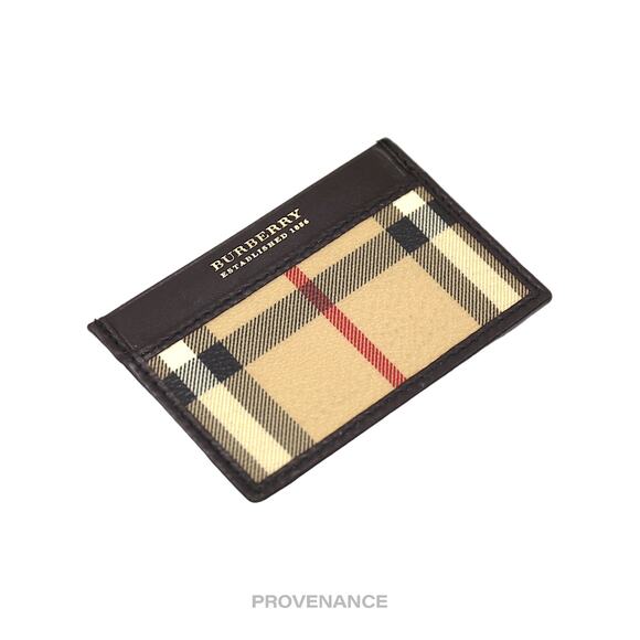 🔴 Burberry Check Card Holder Wallet - Nova Check Chocolate - Picture 2 of 5
